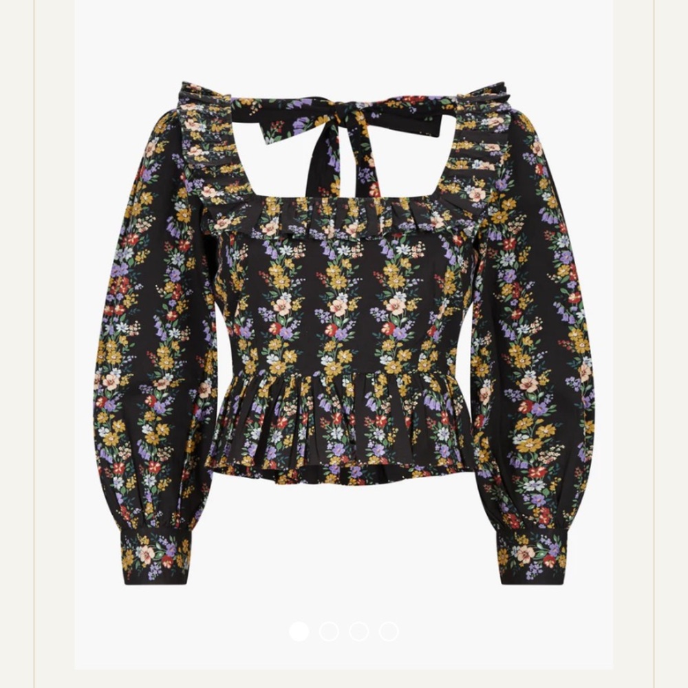 NWT-Pink City Prints French Border Mabel Top